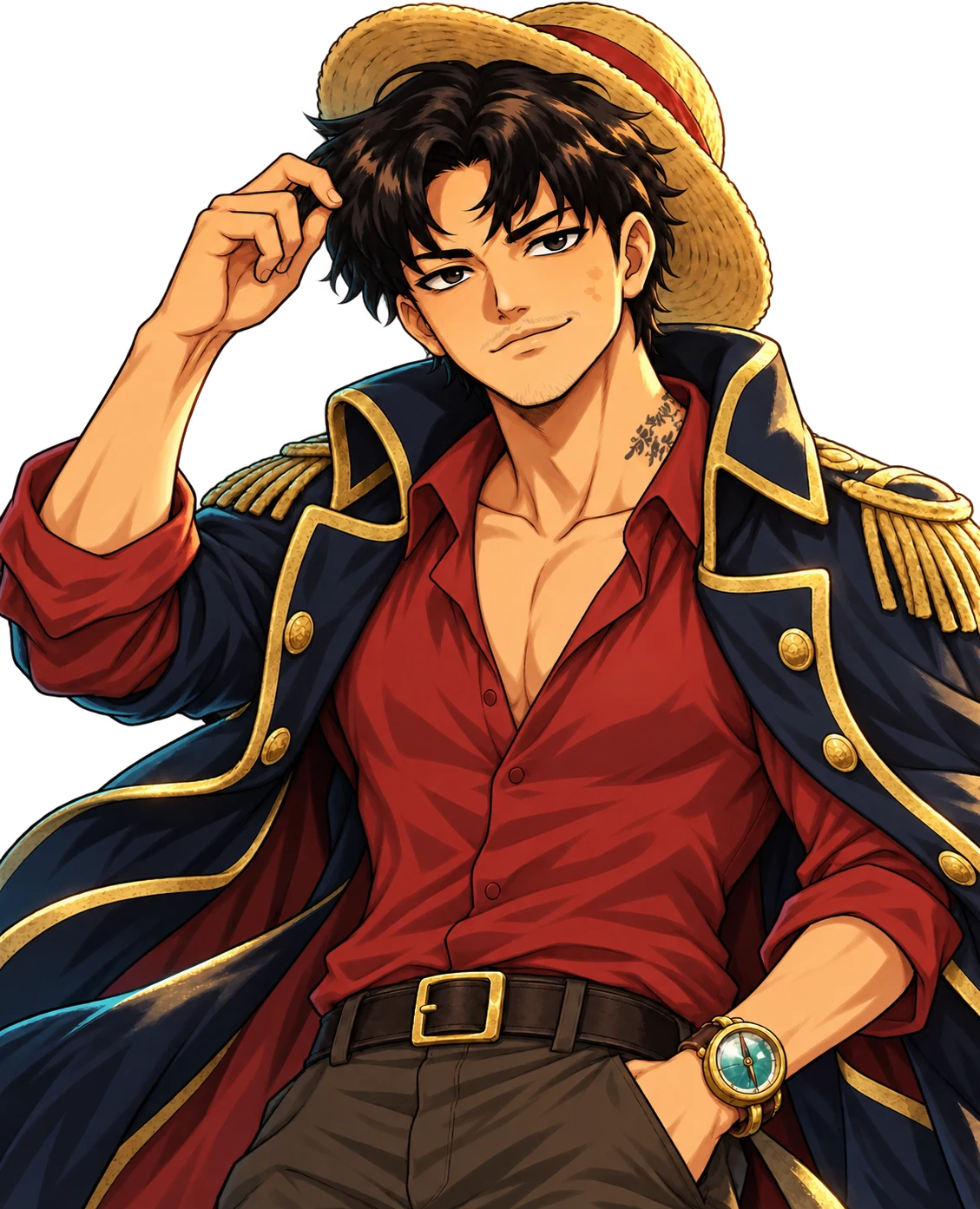 Thomas in a straw hat
